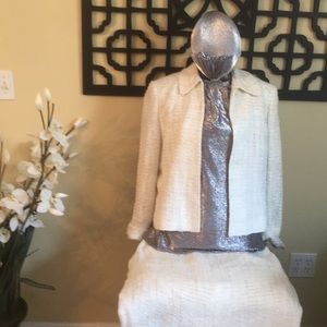 Albert Nipon 2pc. Off-white suit